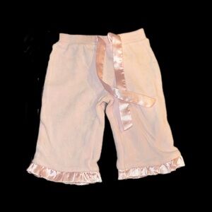 Pink Satin trim velvor guess baby pants 3-6m